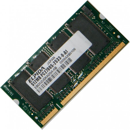 Elpida 512MB PC2700 333mhz DDR Sodimm LAPTOP Memory Ram