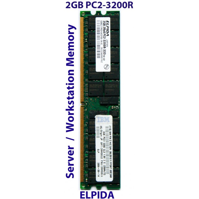 ELPIDA 2GB PC2-3200R DDR2 ECC Registered Server / Workstation Memory