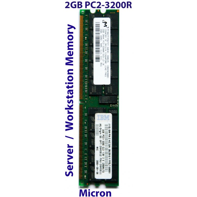 MICRON 2GB PC2-3200R DDR2 ECC Registered Server / Workstation Memory