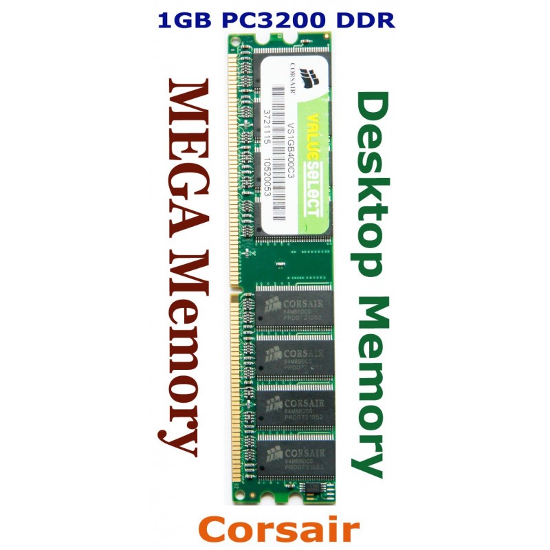 Corsair 1GB PC3200 DDR 400MHz Desktop Memory (Single Stick)