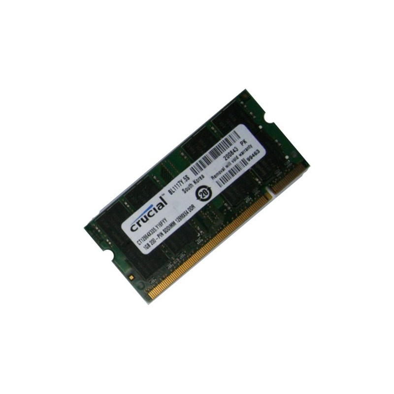 CRUCIAL 1GB PC2700 DDR 333mhz Laptop Memory