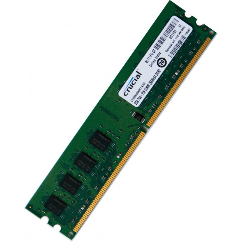 CRUCIAL 2GB DDR2 PC2-5300 667MHz Desktop Memory Ram