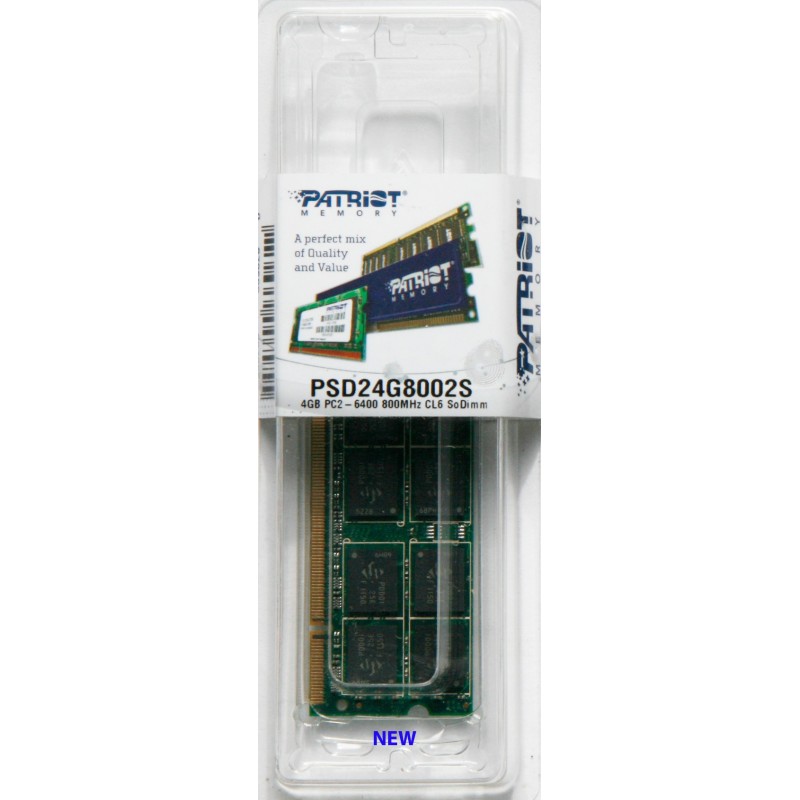 PATRIOT 4GB DDR2 PC2-6400 800MHz Notebook Memory Brand New