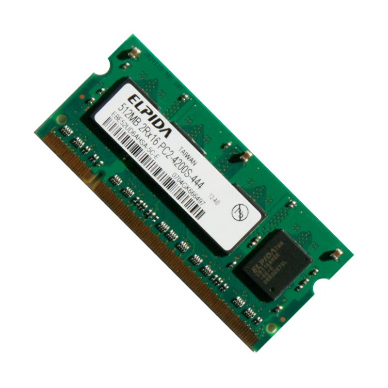 ELPIDA 512MB DDR2 PC2-4200 533MHz Notebook Memory