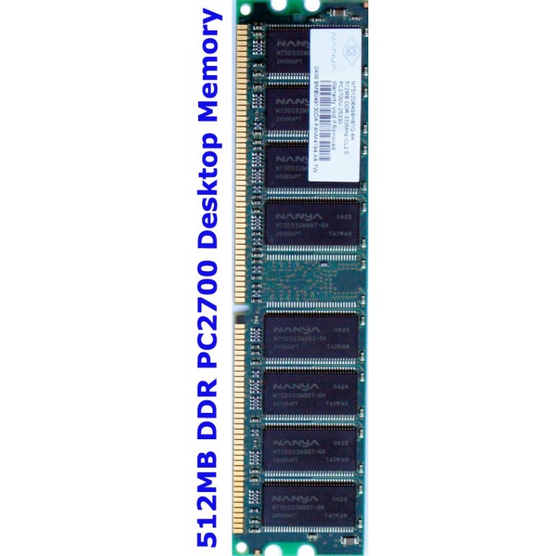 Nanya 512MB PC2700 333MHz DDR Desktop Memory