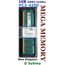 Brand NEW Kingston 1GB DDR2 PC2-4200 533MHz Desktop Memory Ram KVR533D2N4/1G