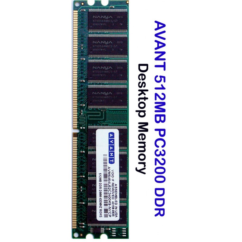 Avant 512MB PC3200 DDR 400 Desktop Memory