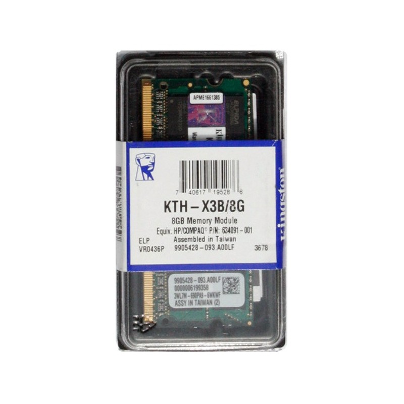 New Kingston KTH-X3B/8G 8GB DDR3 PC3-10600 1333MHz Laptop MacBook iMac Memory