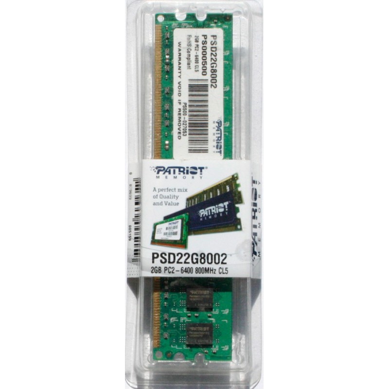New Patriot 2GB DDR2 PC2-6400 800MHz Desktop Memory Ram CT25664AA800