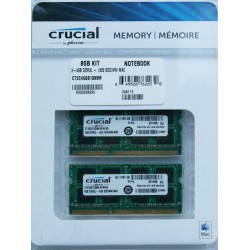 Brand New CRUCIAL 8GB (2x4GB) DDR3L PC3L-10600 1333MHz Laptop MacBook iMac Memory