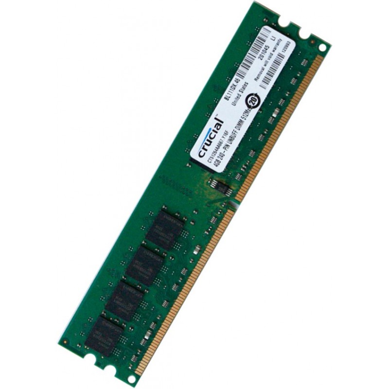 CRUCIAL 4GB DDR2 PC2-5300 667MHz Desktop Memory Ram CT51264AA667