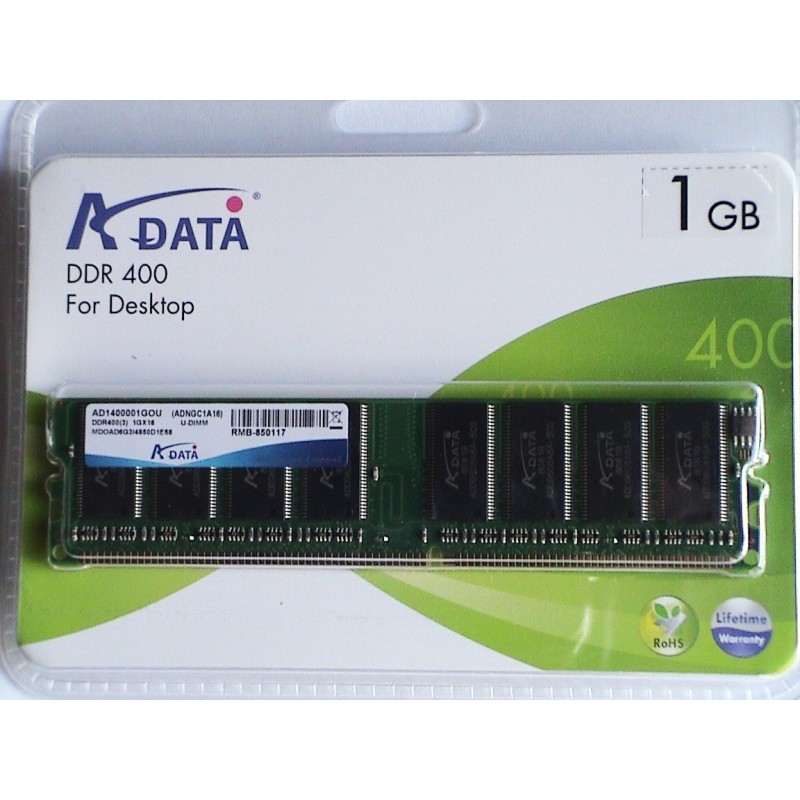A-Data 1GB PC3200 DDR 400MHz Desktop Memory (Single Stick)