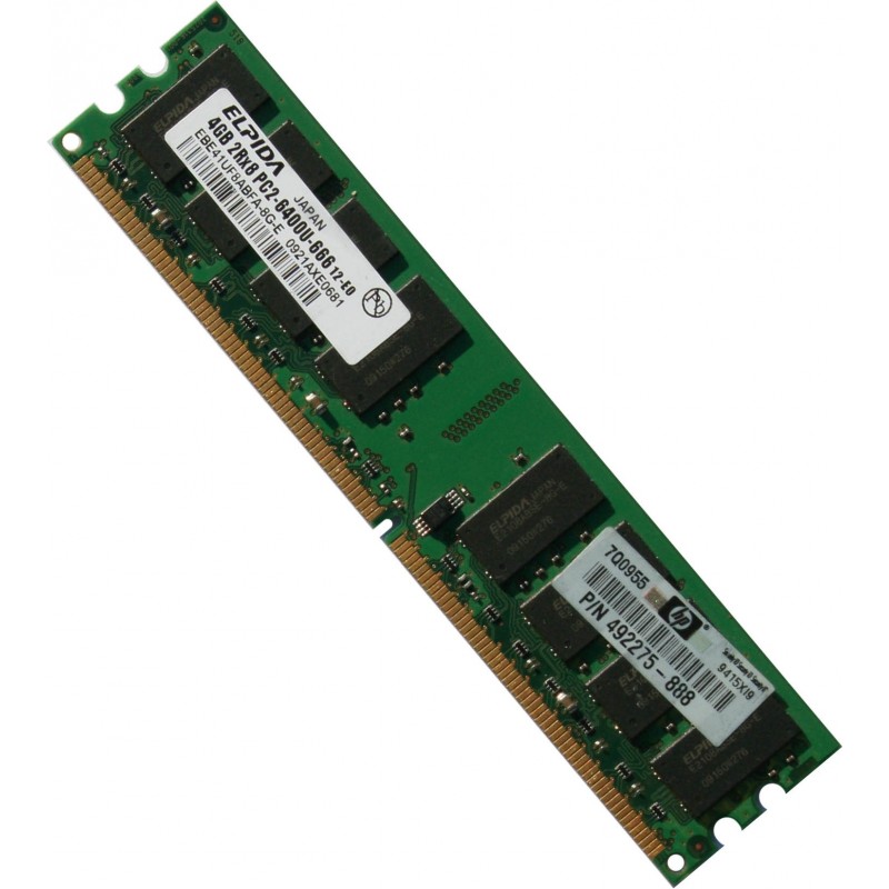 ELPIDA 4GB DDR2 PC2-6400 800MHz Desktop Memory Ram EBE41UF8ABFA-8G-E