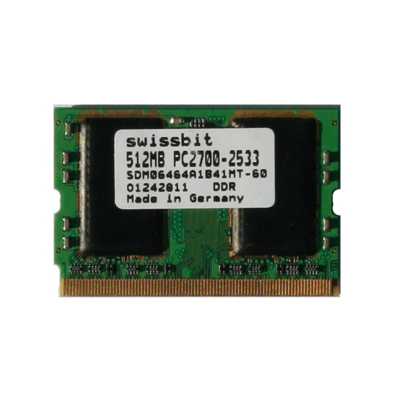 Swissbit 512MB PC2700 DDR 333MHz non-ECC 172-Pin MicroDIMM Memory SDM06464A1B41MT-60