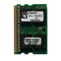 Kingston 1GB PC2-4200 DDR2-533MHz non-ECC Unbuffered CL3 172-Pin MicroDIMM Memory Module Mfr P/N KFJ-P1610/1G