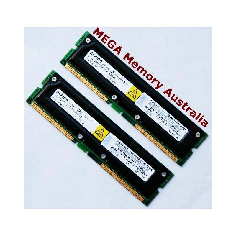ELPIDA 512MB (2x 256MB) PC800 ECC Rambus memory module