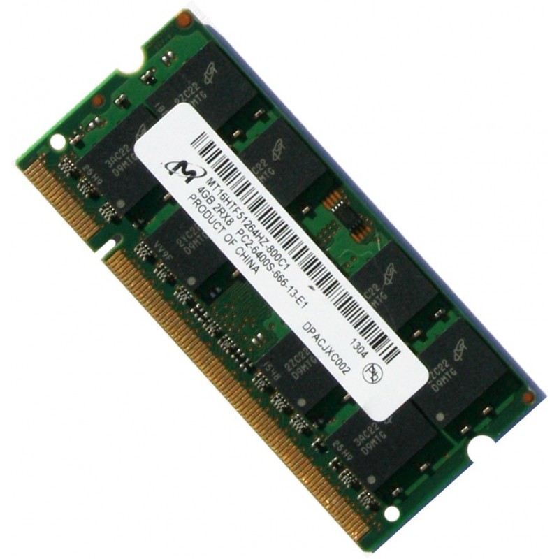MICRON MT16HTF51264HZ 4GB DDR2 PC2-6400 800MHz SODIMM Notebook Memory