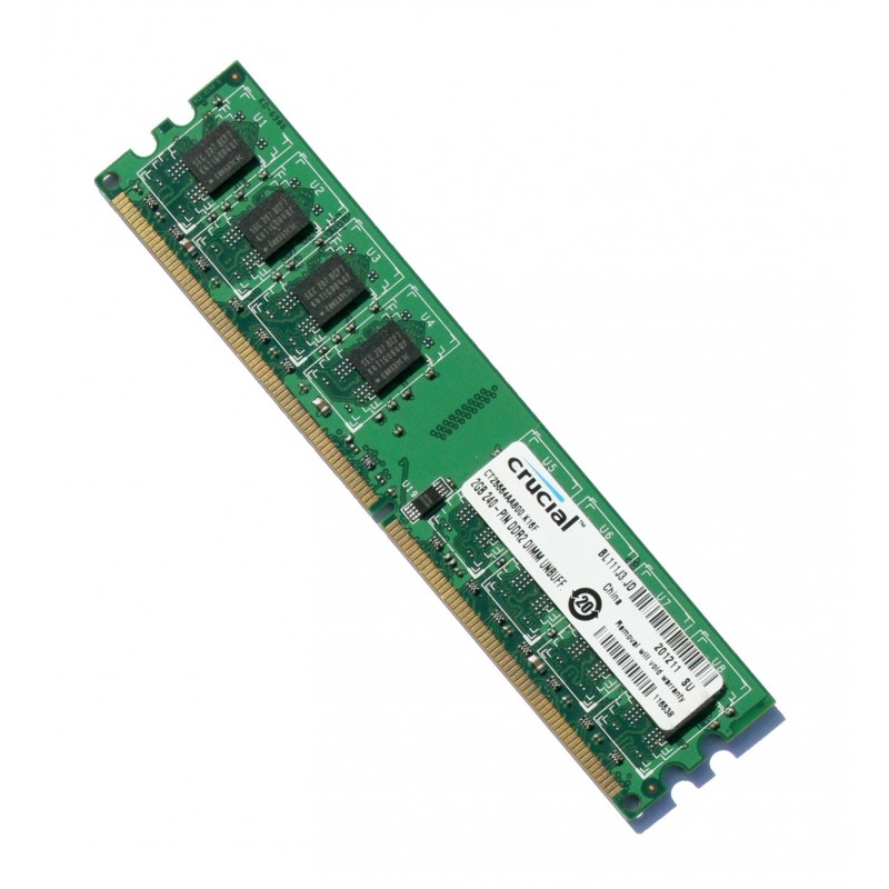 CRUCIAL 2GB DDR2 PC2-6400 800MHz Desktop Memory Ram CT25664AA800