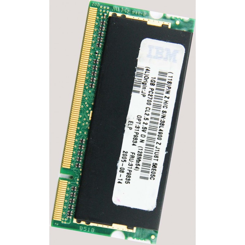 IBM 1GB PC2700 DDR 333mhz Notebook Memory Ram