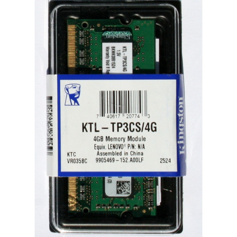 New KINGSTON 4GB DDR3 PC3-12800 1600MHz Laptop Lenovo Memory KTL-TP3CS/4G